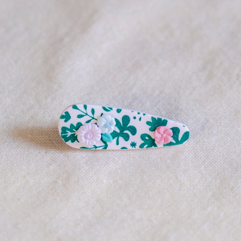 Tropic Splendour Flower Handmade Polymer Clay Hair Clip | (Nationwide Delivery)