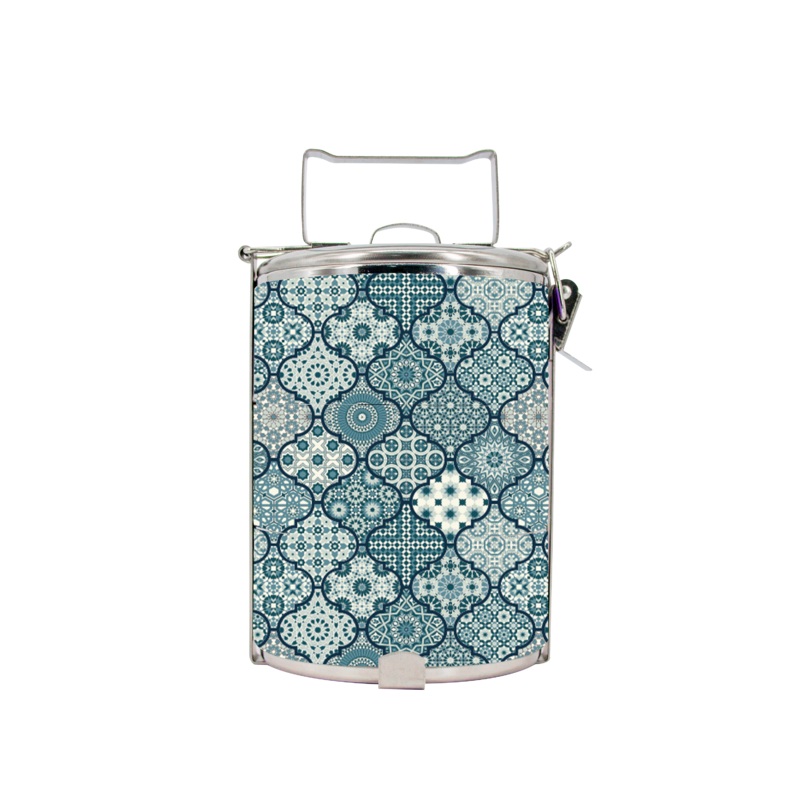BDARI Tiffin Carrier – Arabic Azulejos Tiles (Nationwide Delivery)