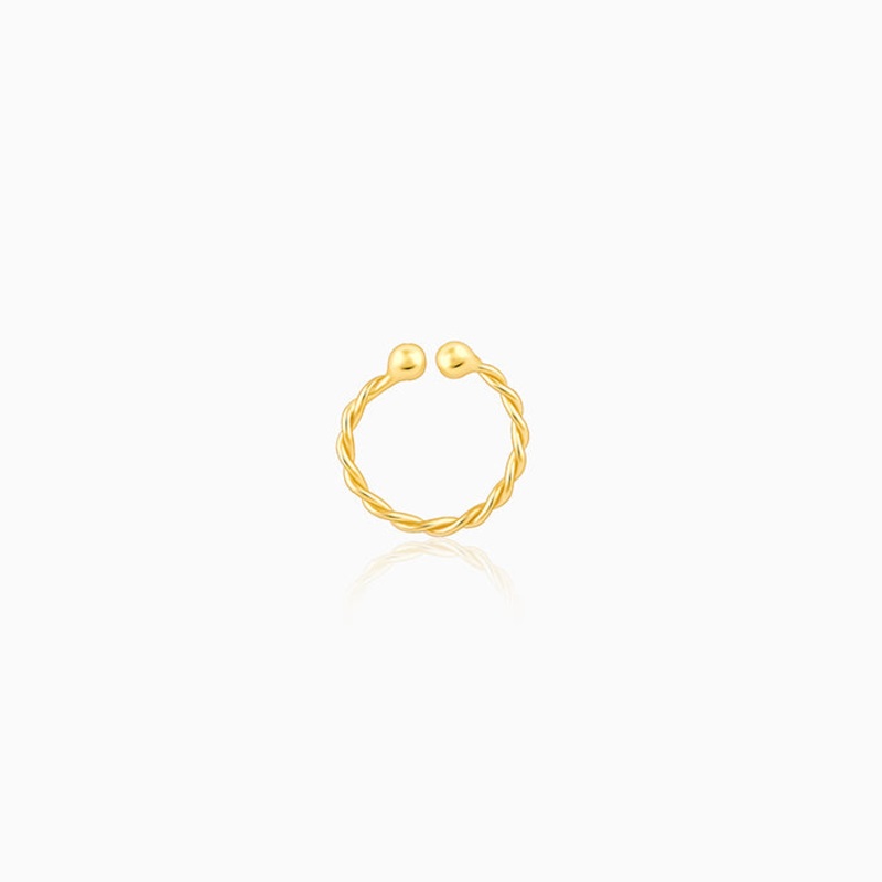 Golden Twisted Nose Ring