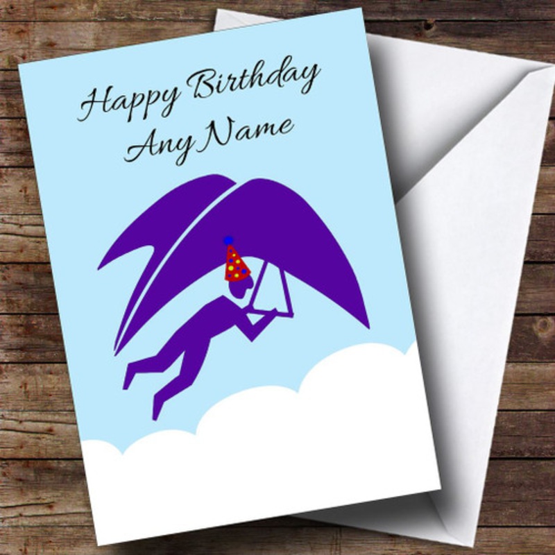 Hand Gliding Personalised Birthday Card – The Card Zoo