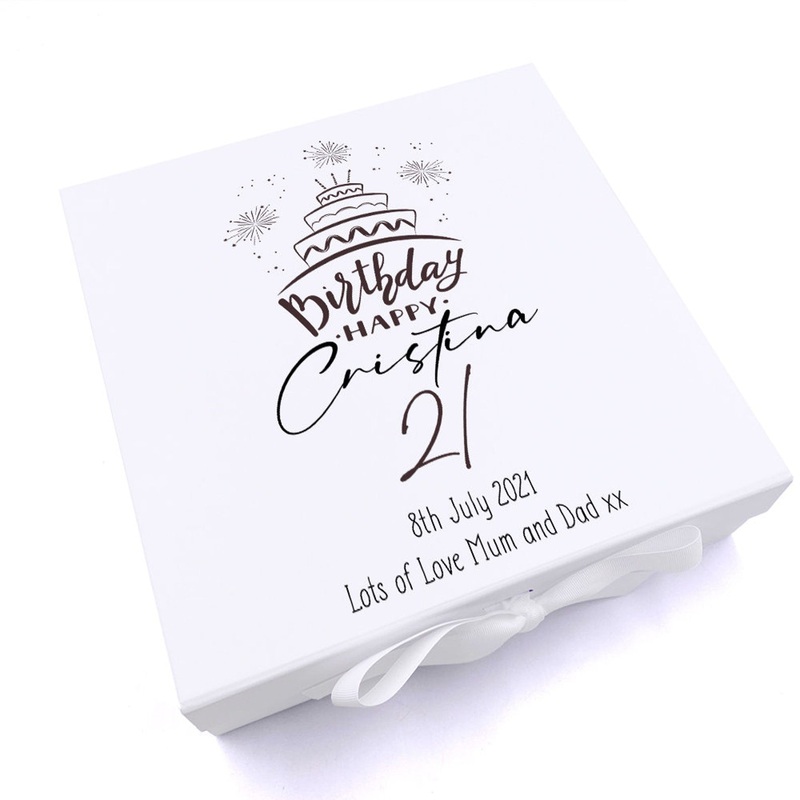 Personalised Any Age Happy Birthday Gift Keepsake Memory Box