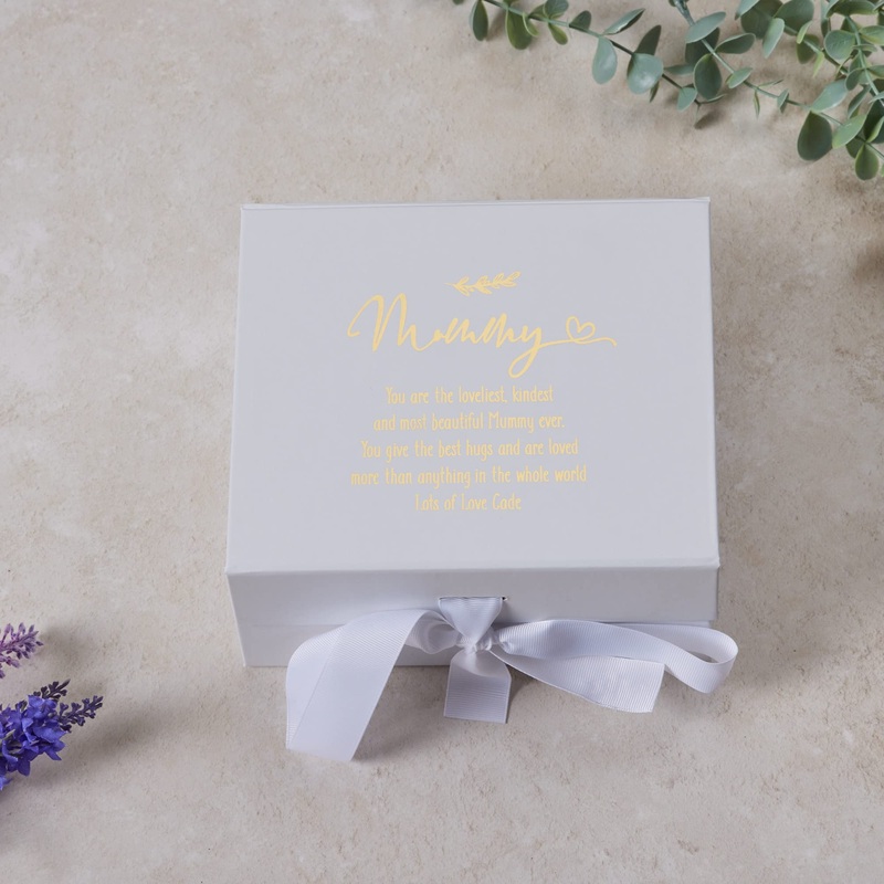 Personalised Mummy White Gift Box With Sentiment