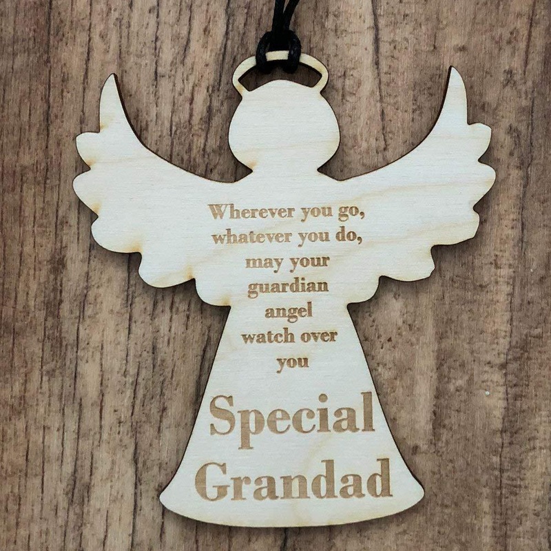 Special Grandad Guardian Angel Wooden Plaque Gift