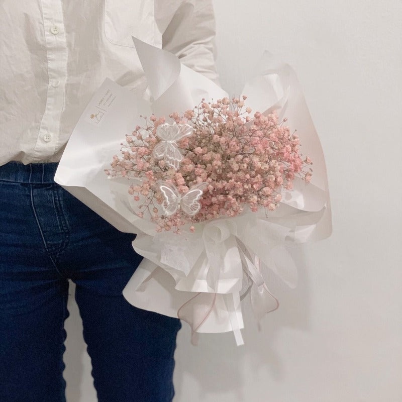 V2023 Galaxy Baby Breath Bouquet( Fresh Flower ) (Johor Bahru Delivery)