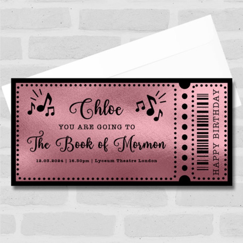 Any Concert Show Or Event Going To Personalised Surprise Ticket Gift Voucher – The Card Zoo