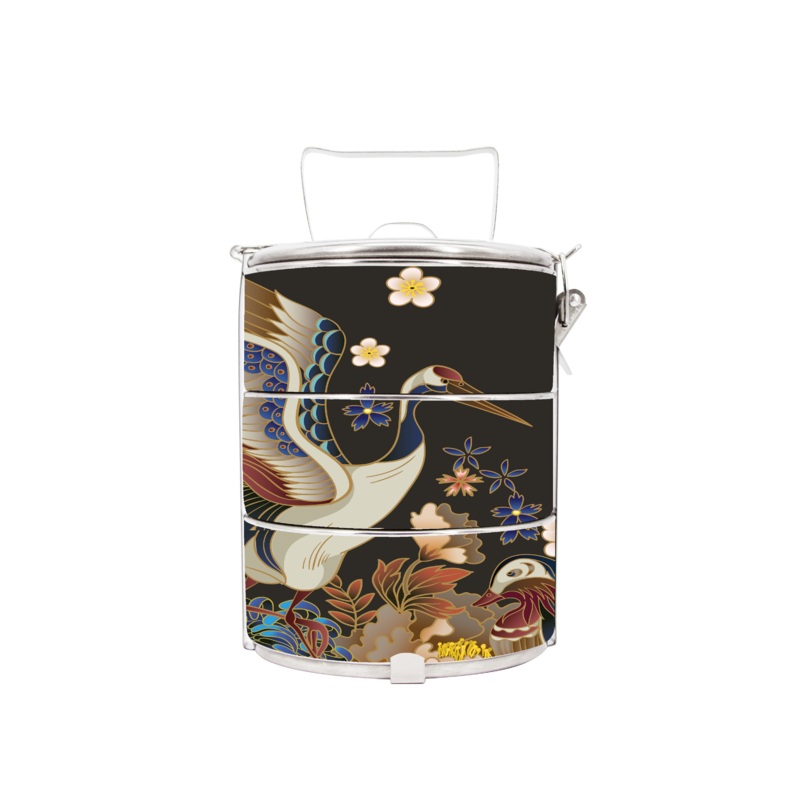 BDARI Tiffin Carrier – Black Crane (Nationwide Delivery)