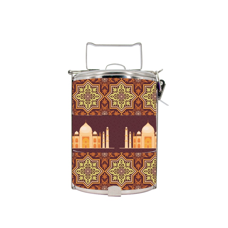 BDARI Tiffin Carrier – Brown Izink Tile (Nationwide Delivery)