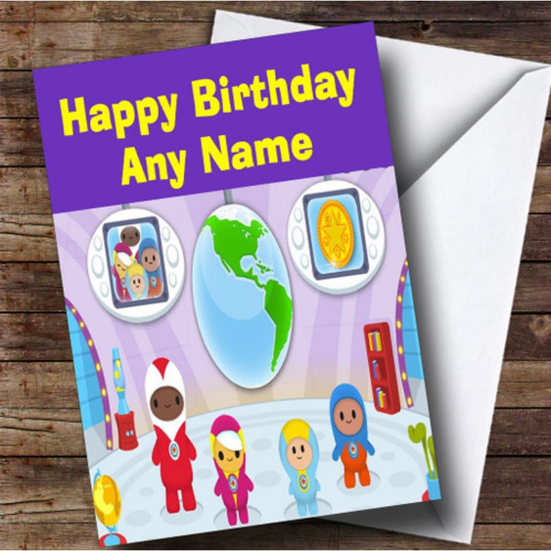 Go Jetters Purple Personalised Children’s Birthday Card – The Card Zoo