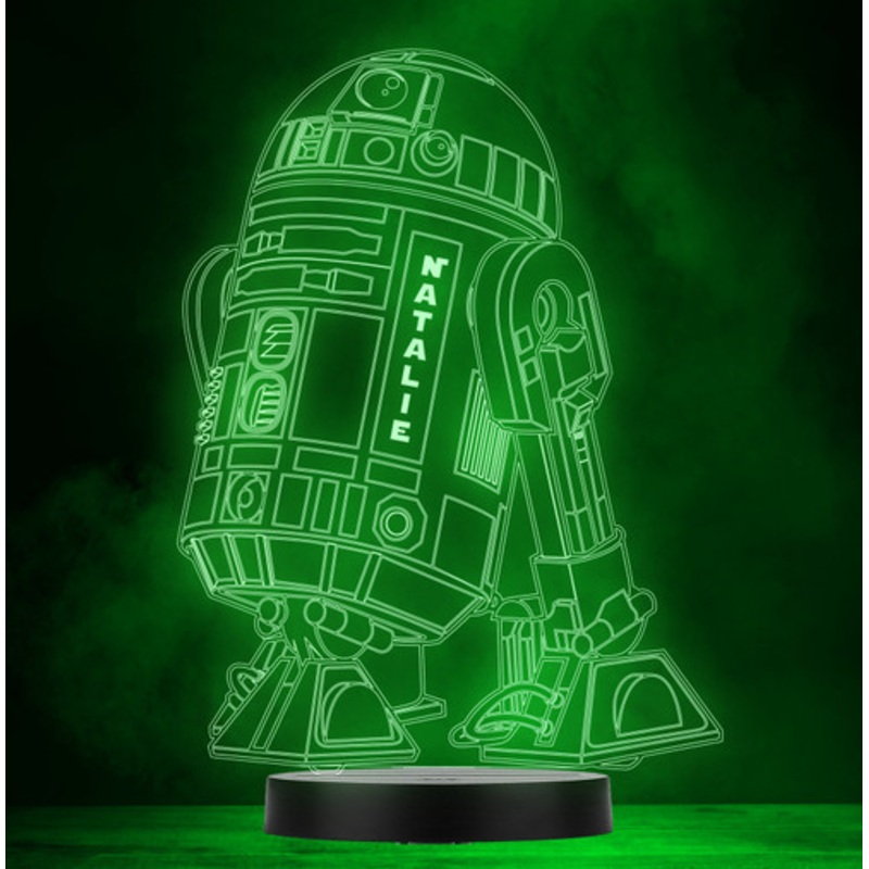 Robot Star Wars R2D2 Personalised Gift Colour Changing Led Lamp Night Light – The Card Zoo