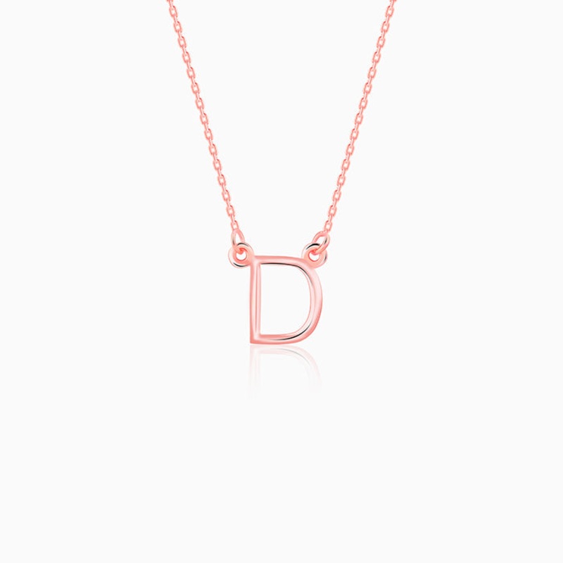Rose Gold Personalised Initial Necklace