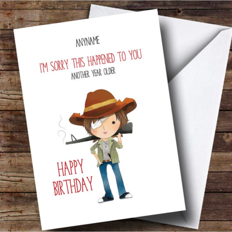 The Walking Dead Carl Birthday Personalised Card – The Card Zoo