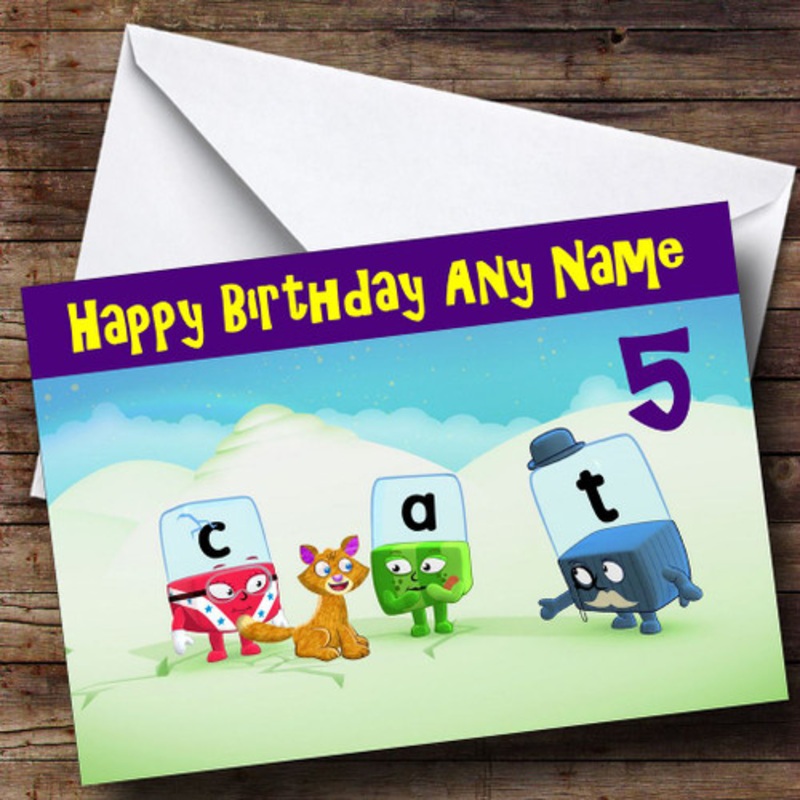 Alphablocks Personalised Birthday Card – The Card Zoo