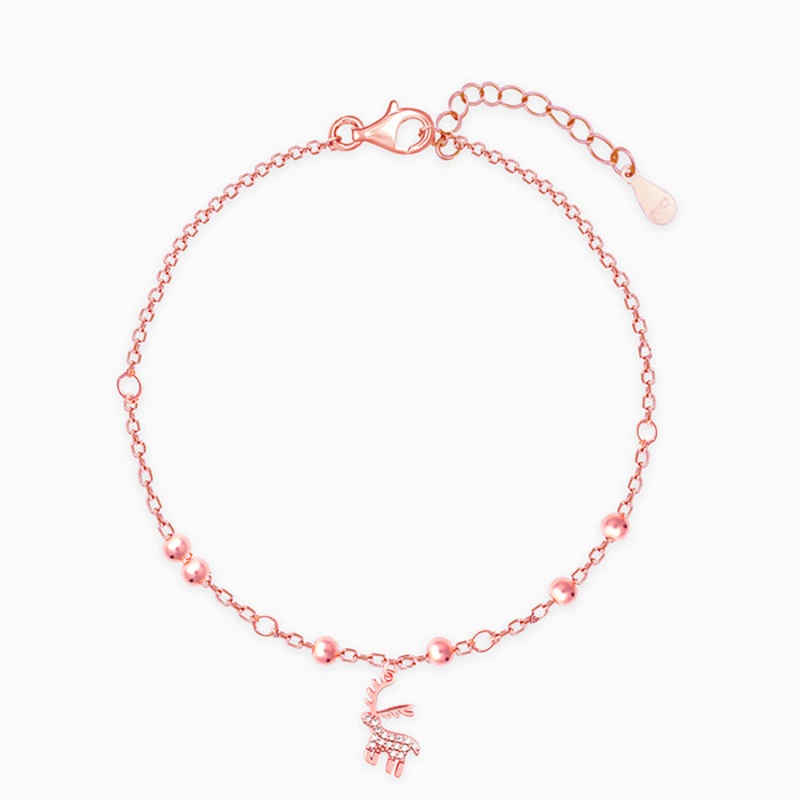 Rose Gold Rain-love-on-your-Deer Bracelet