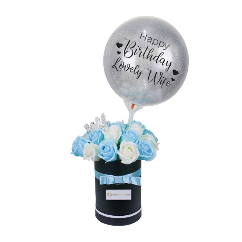 Scarlett Hot Air Balloon Artificial Flower Box
