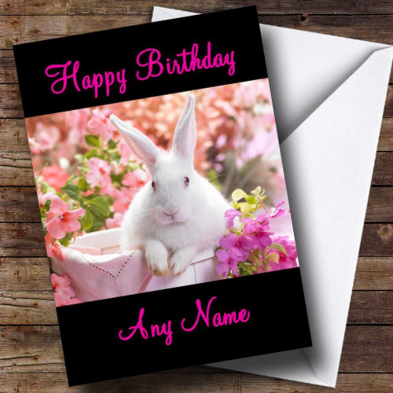 White Rabbit Personalised Birthday Card – The Card Zoo