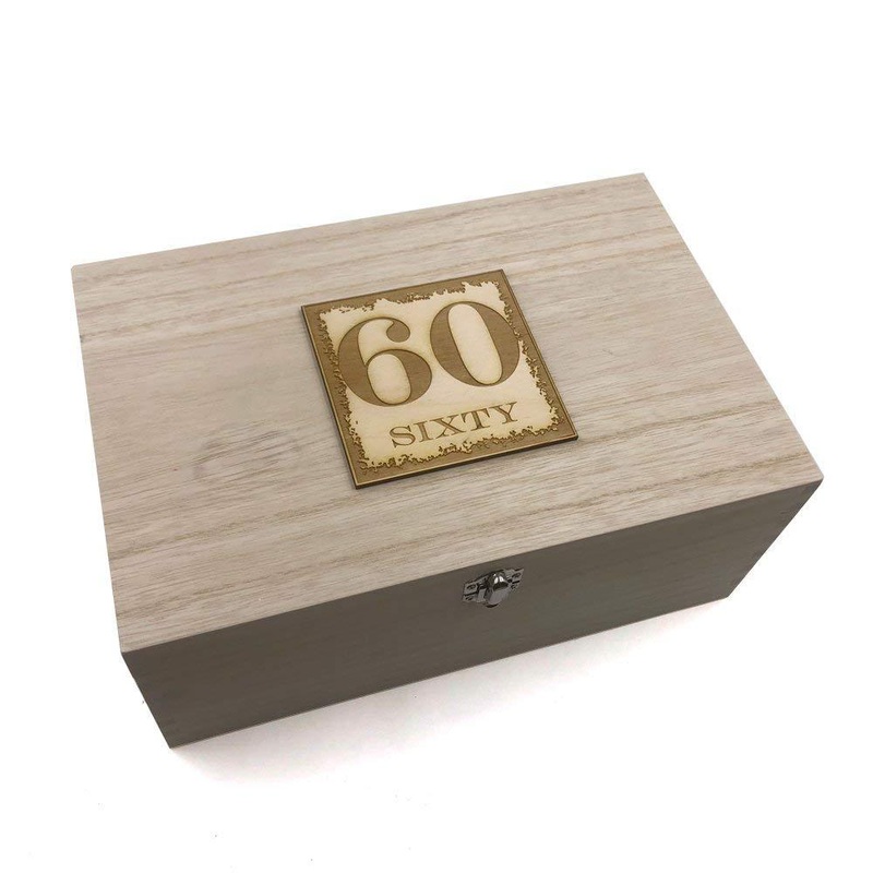 60th Birthday Gift Large Memories Keepsake Box