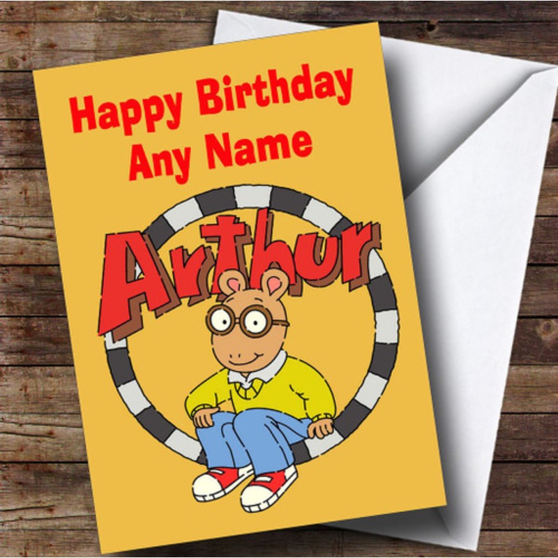 Arthur Yellow Personalised Children’s Birthday Card – The Card Zoo