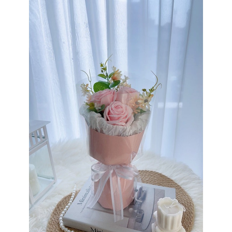 Pink Soap Flower Bouquet (Klang Valley Delivery)