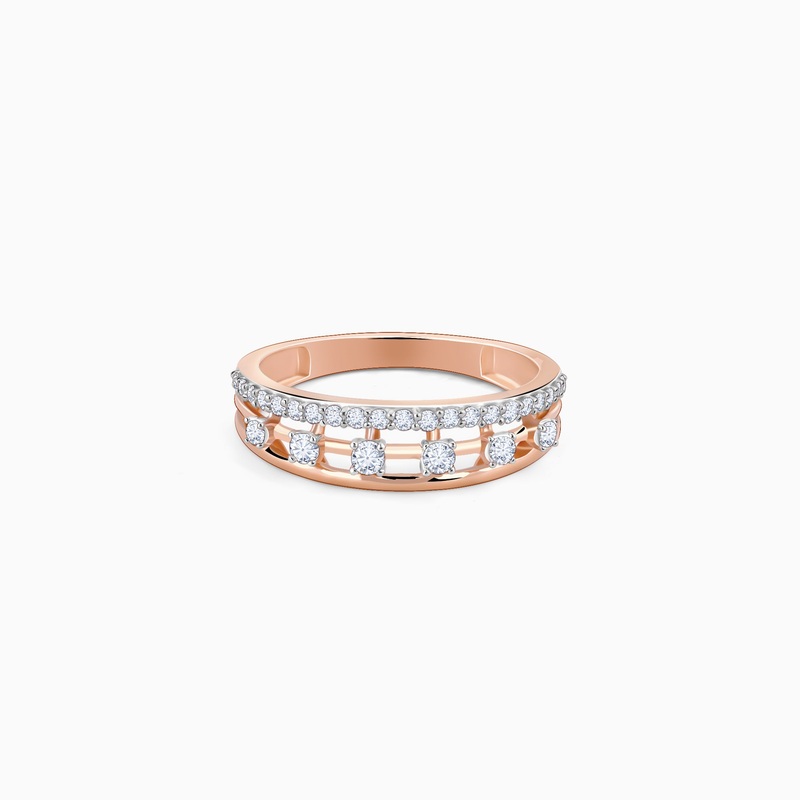 Rose Gold Amicable Diamond Ring