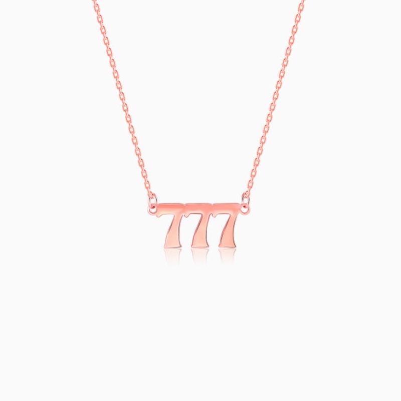 Rose Gold Personalised Triple Numeric Necklace