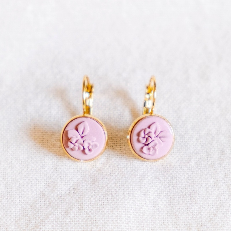 Spring Awakening Rigid Dangle Handmade Polymer Clay Earring | (Nationwide Delivery)