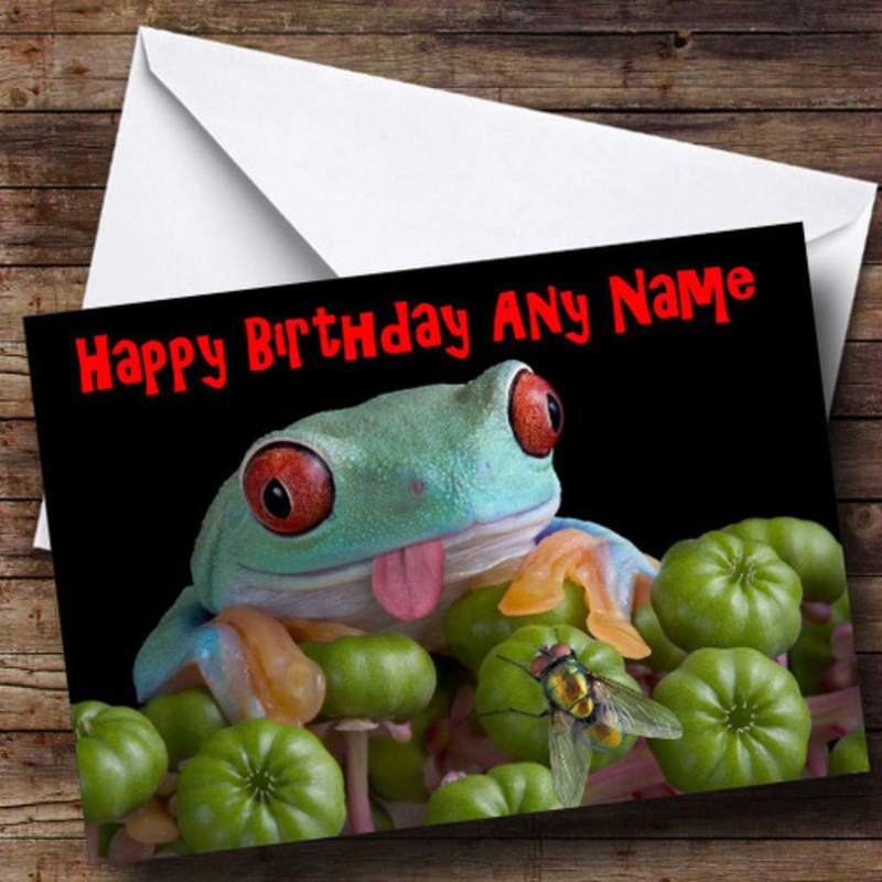 Funny Frog Personalised Birthday Card – The Card Zoo