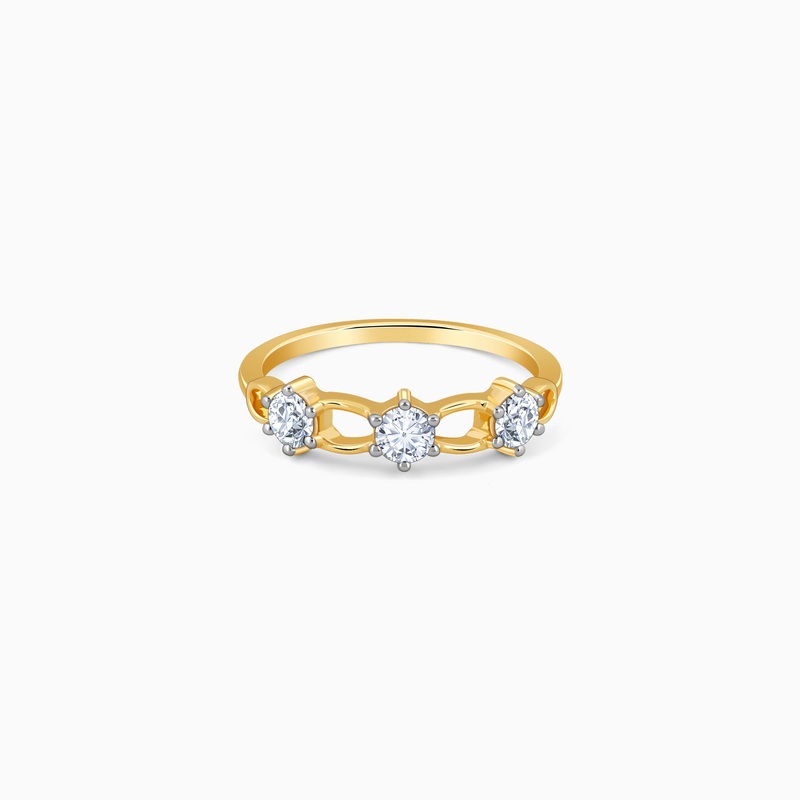 Gold Contentment Solitaire Diamond Ring