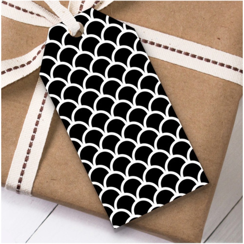 Black And White Mountain Repeat Birthday Present Favor Gift Tags – The Card Zoo
