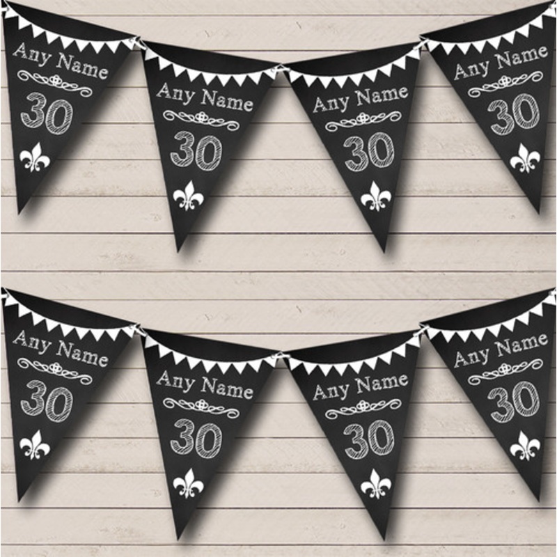 Chalk Style Personalised Birthday Party Bunting – The Card Zoo