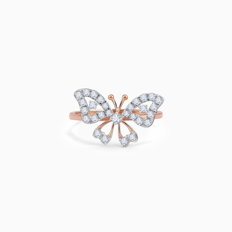 Rose Gold Butterfly Dreams Lab Grown Diamond Ring