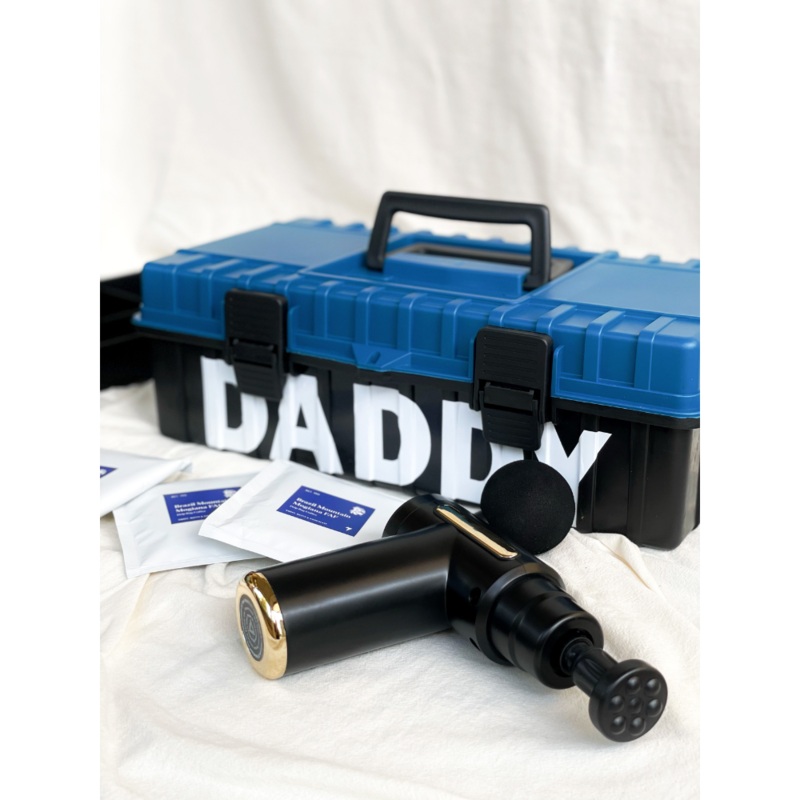 Ultimate Recharge Treasure | Personalized Toolbox With EyeMask, Coffee, Massage Gun And T-shirt (Klang Valley Delivery)