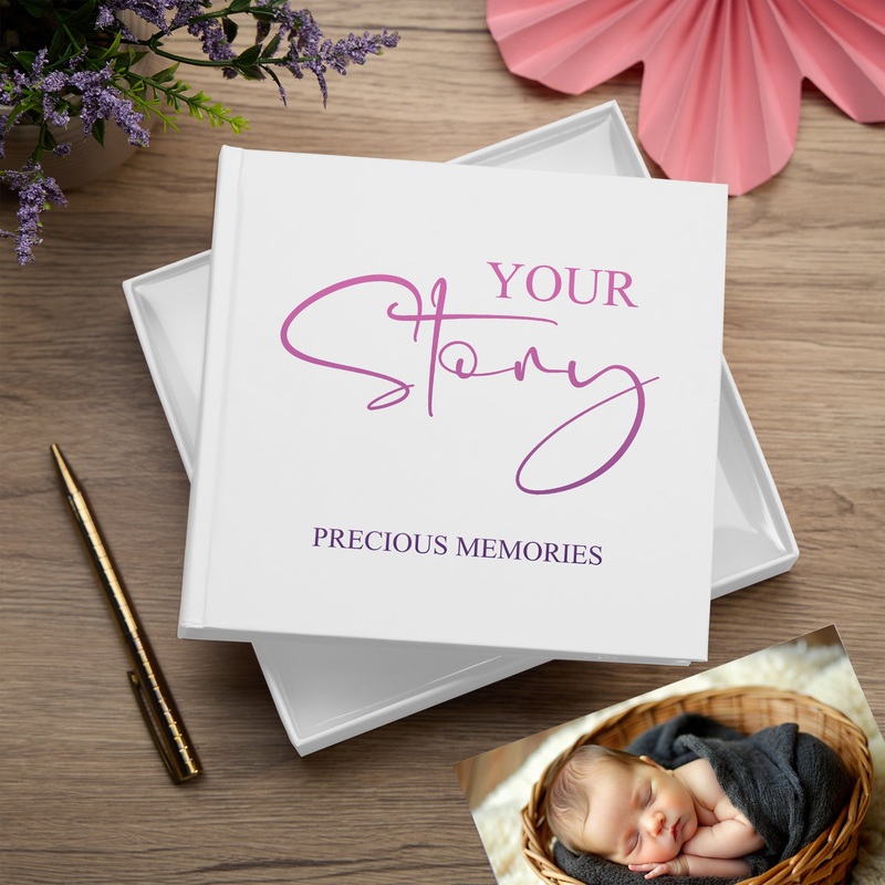 White Your Story Baby Photo Album For 50 x 6 by 4 Photos