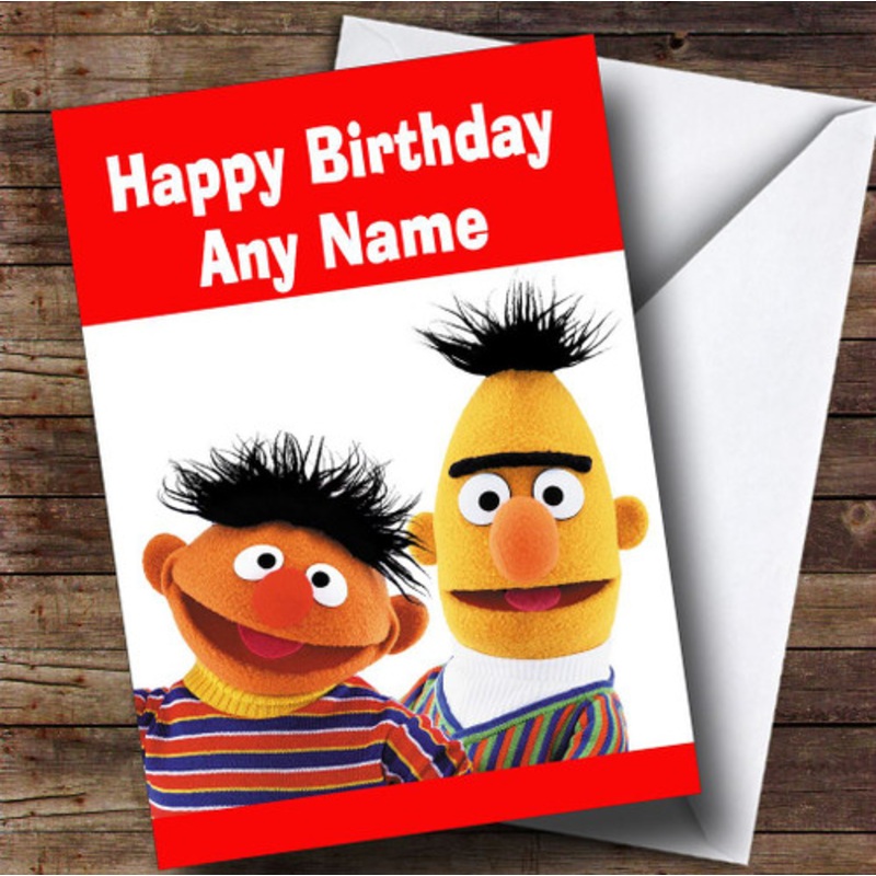 Bert And Ernie Personalised Children’s Birthday Card – The Card Zoo
