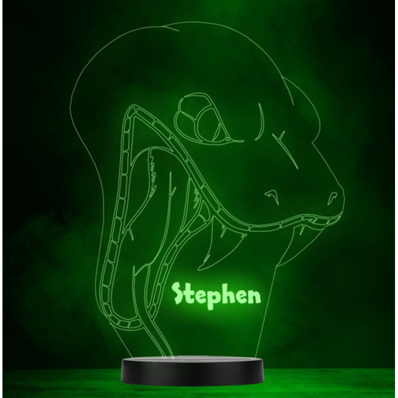 Cobra Snake 3D Effect Personalised Gift Colour Changing Led Lamp Night Light – The Card Zoo