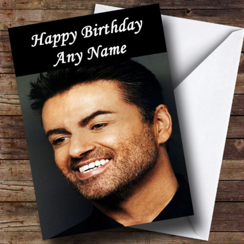 George Michael Smiling Personalised Birthday Card – The Card Zoo