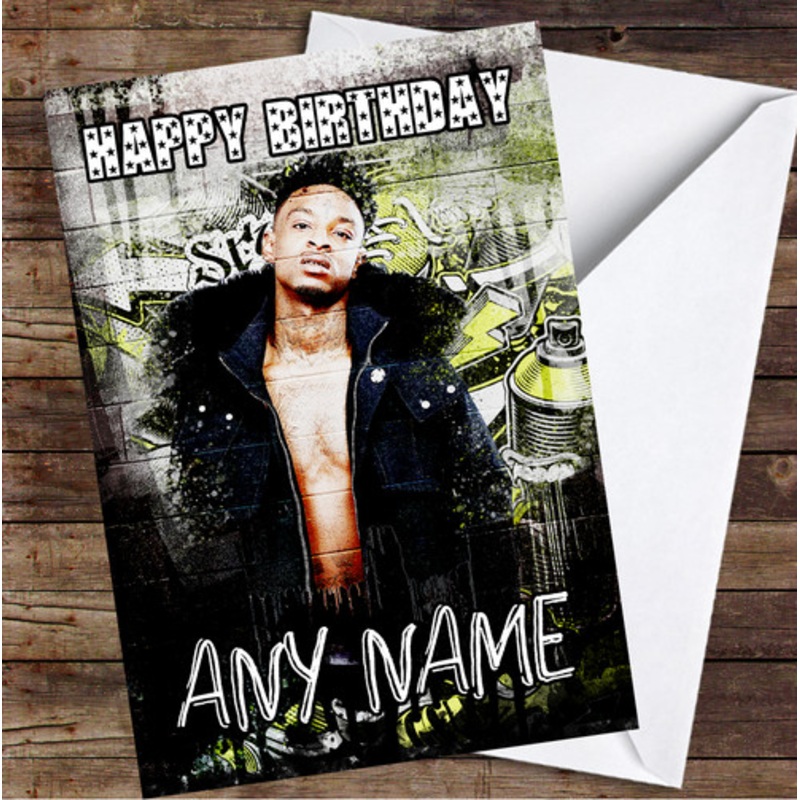 21 Savage Urban Graffiti Personalised Birthday Card – The Card Zoo