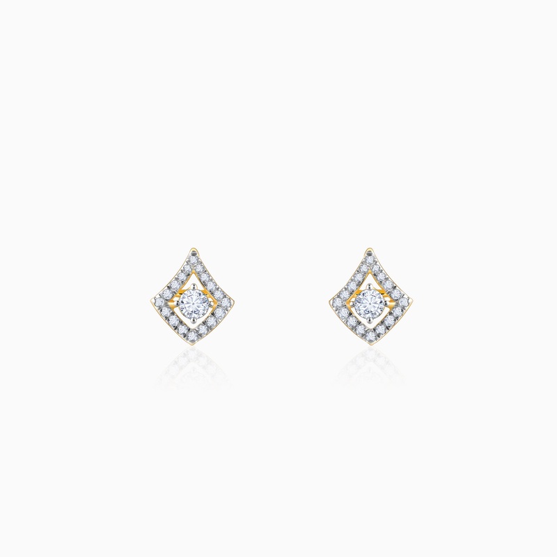 Gold Illumina Solitaire Diamond Earrings