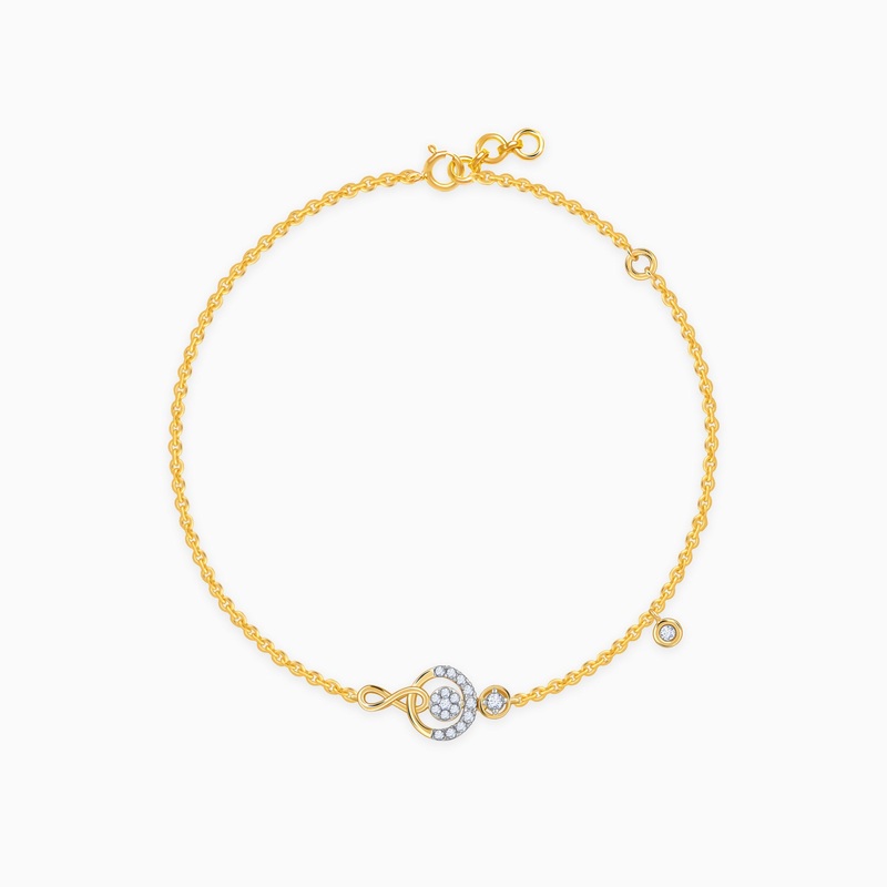 Gold Melodic Serenade Lab Grown Diamond Bracelet