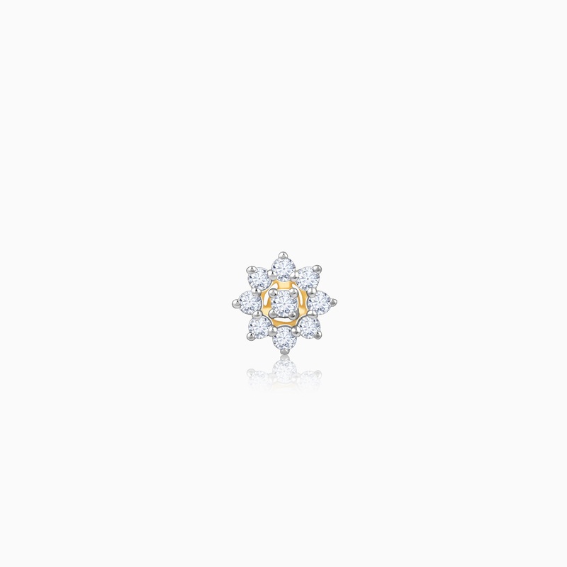Gold Stardust Diamond Nose Pin