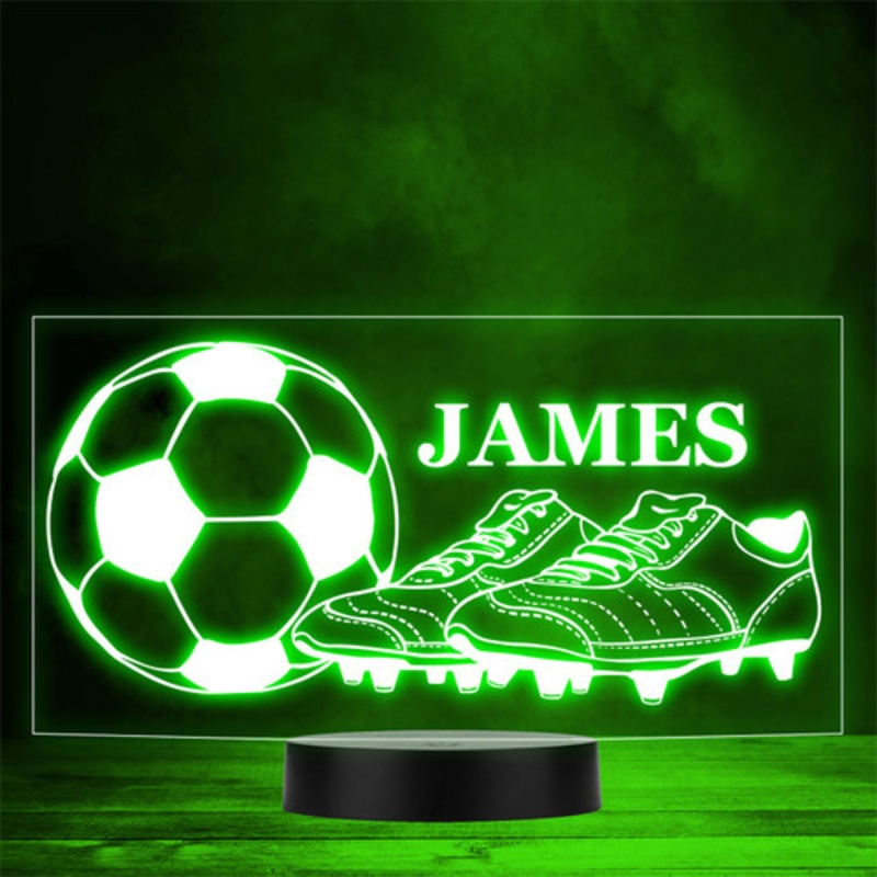 Football Boots Ball Personalised Gift Colour Changing LED Lamp Night Light – The Card Zoo