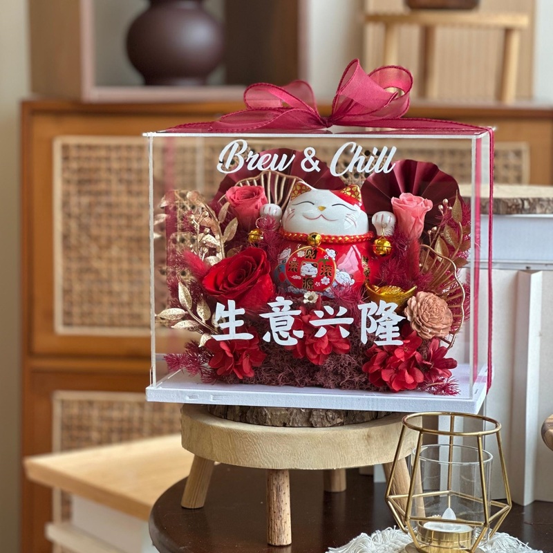 Goldie Preserved Flower Box (Preserved Flower) (Klang Valley Delivery)