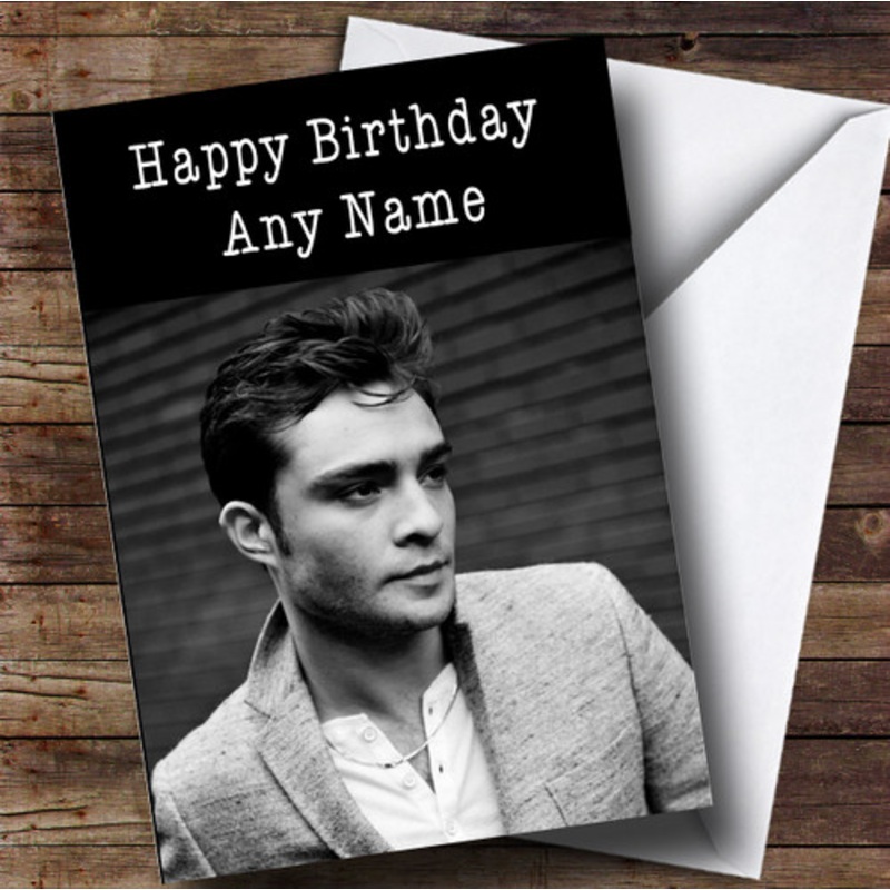 Personalised Ed Westwick Celebrity Birthday Card – The Card Zoo