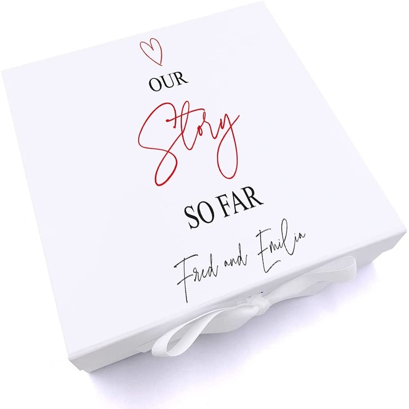 Personalised Our Story So Far Anniversary Keepsake Memory Box Gift