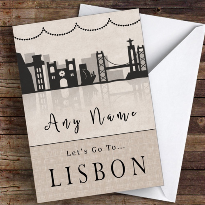 Surprise Let’s Go To Lisbon Personalised Greetings Card – The Card Zoo