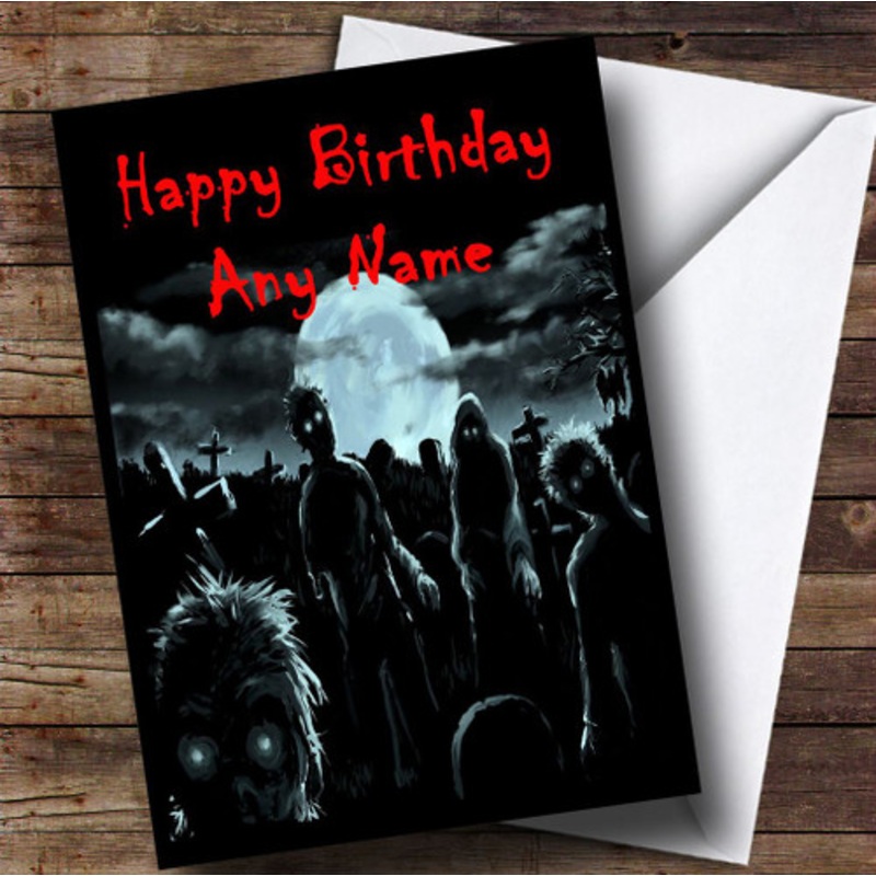 Zombies And Monsters Scary Funny Personalised Birthday Card – The Card Zoo