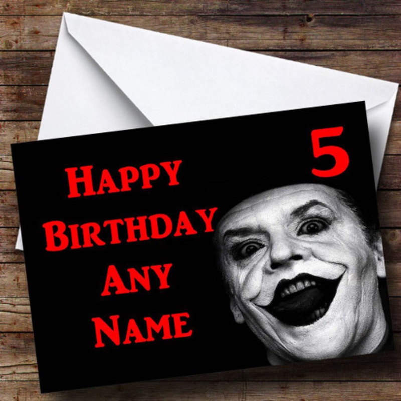 Batman Joker Personalised Birthday Card – The Card Zoo