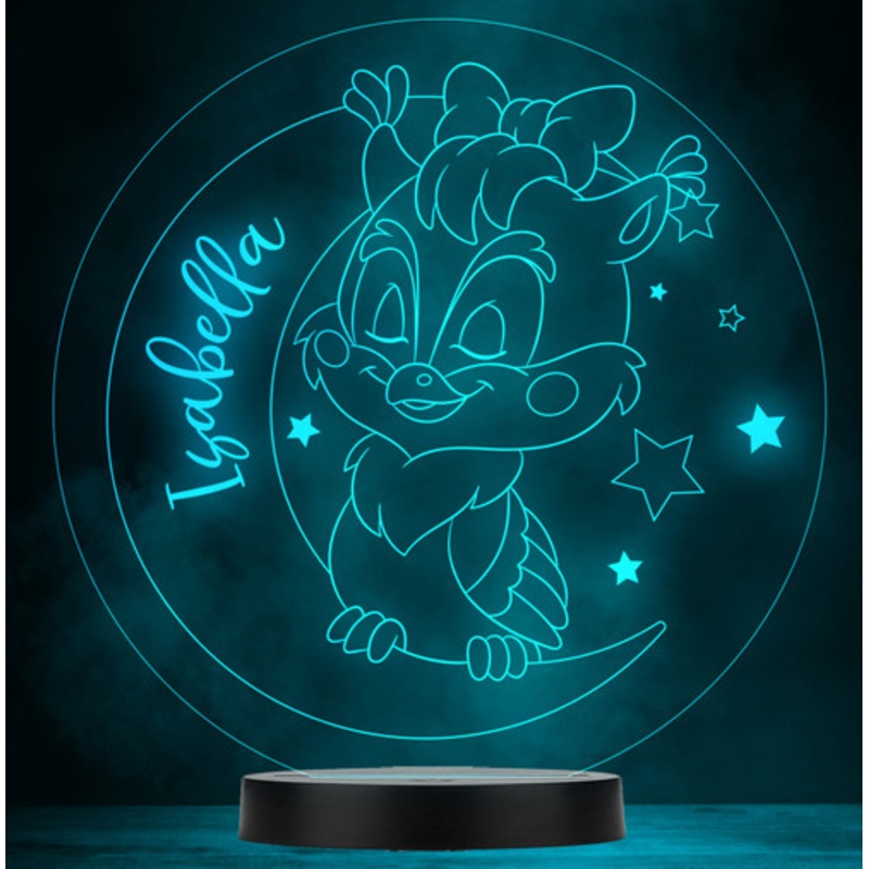 Girls Cute Sleeping Owl Personalised Gift Colour Changing Led Lamp Night Light – The Card Zoo