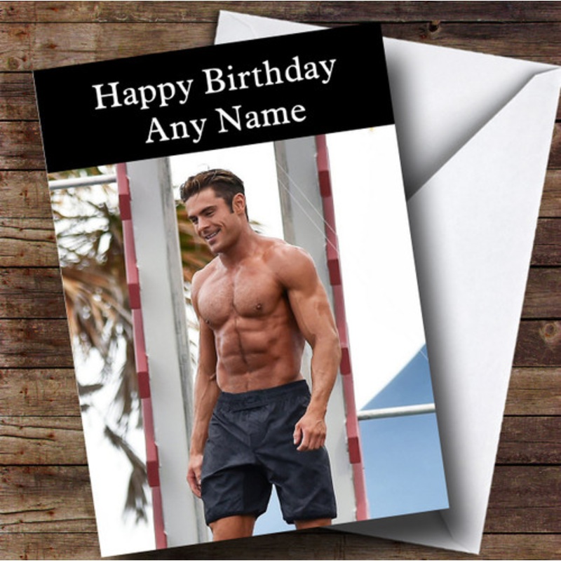 Personalised Zac Efron Celebrity Birthday Card – The Card Zoo