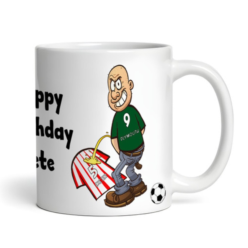 Plymouth Weeing On Exeter Funny Football Gift Team Rivalry Personalised Mug – The Card Zoo
