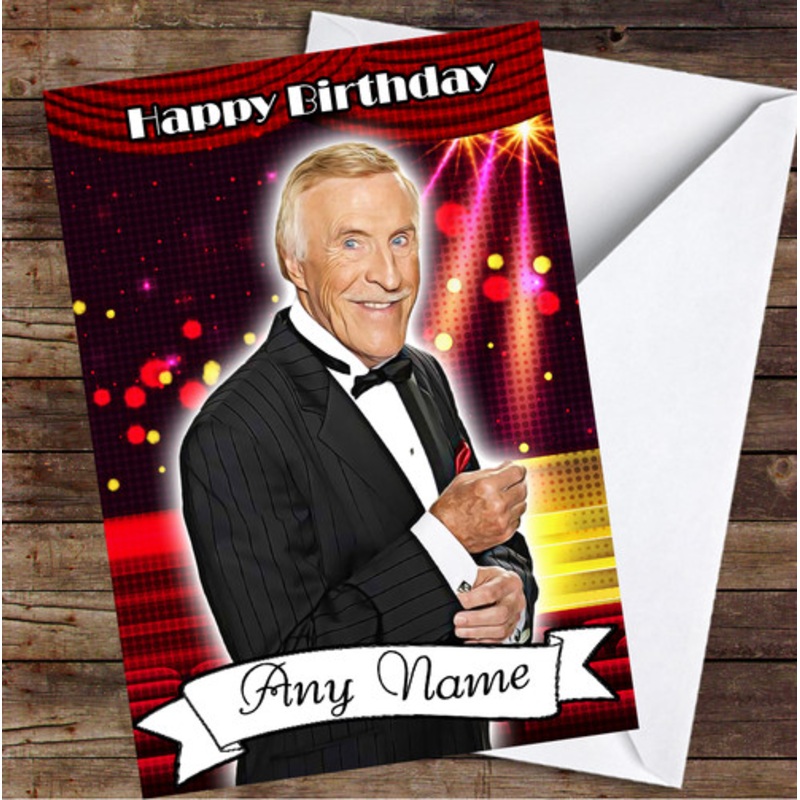 Bruce Forsyth Suit Curtains and Lights Personalised Birthday Card – The Card Zoo